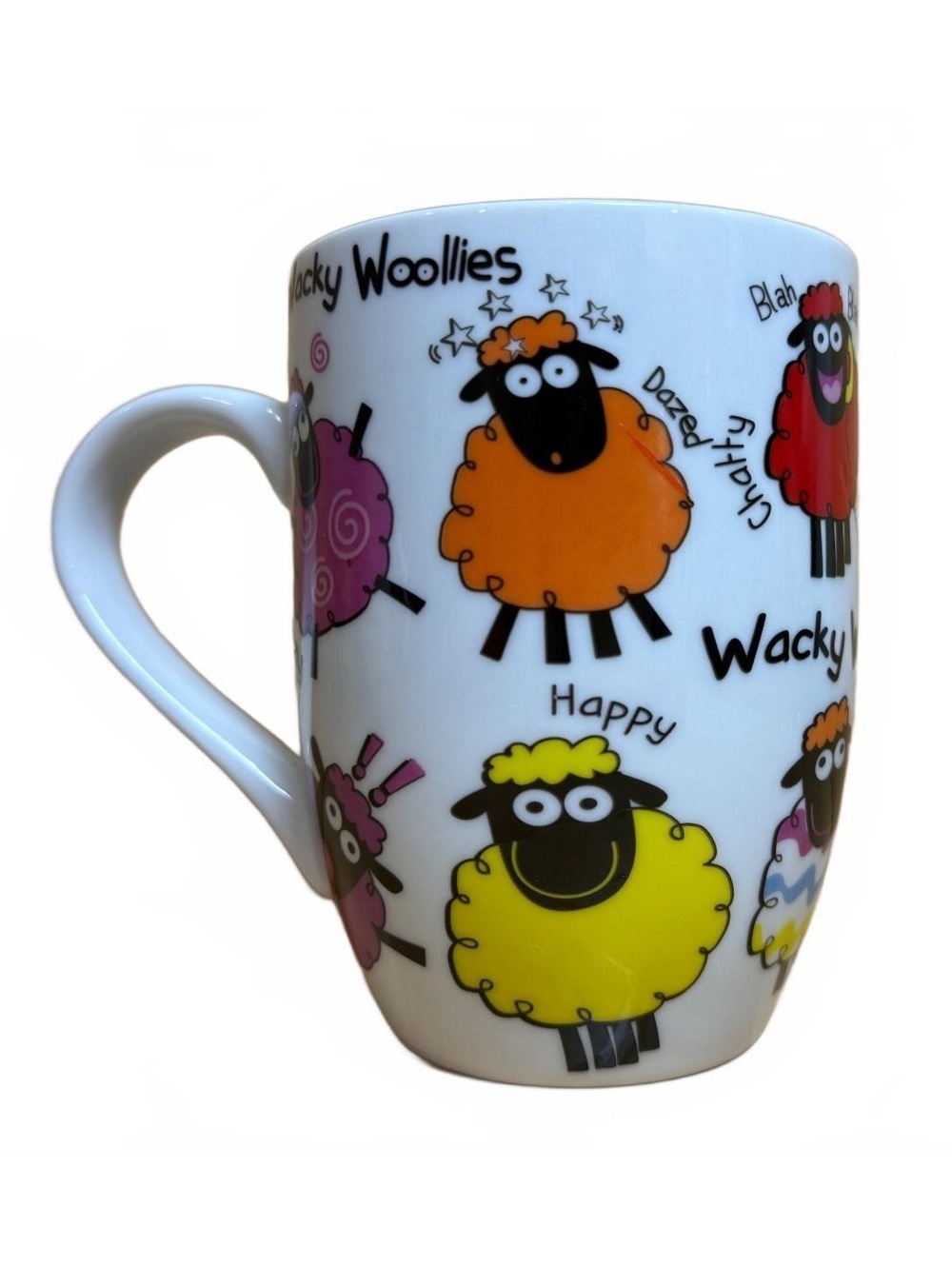 Wacky Woollies Ireland Ceramic Mug with Colorful Sheep Design